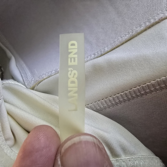 Lands' End Women’s Bandeau OnePiece Tummy Control Blue and Yellow Adj Strap 10 - Picture 10 of 11